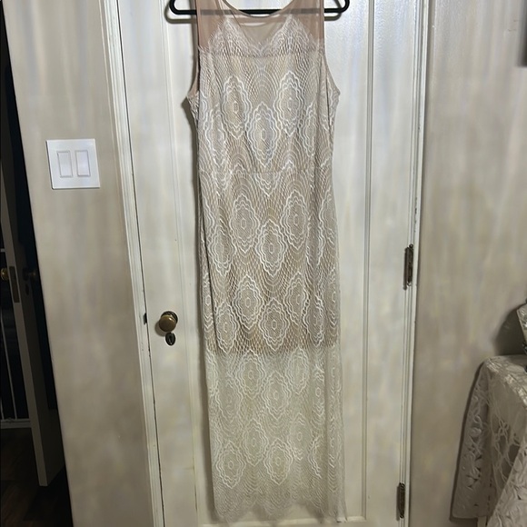Elegant Cream Lace Dress - Picture 1 of 4